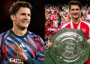 Christos Tzolis Arsenal forward portrait